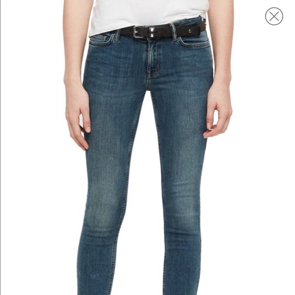 All Saints Mast Fit Blue Jeans